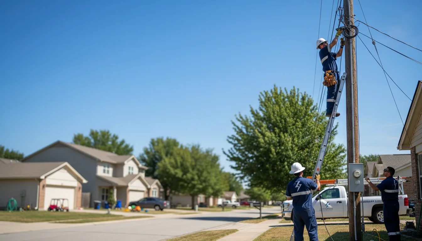 Residential electrician providing installation services in Douglass, TX